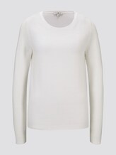 Strickpullover mit Rundhalsausschnitt - Frauen - Whisper White Strickpullover mit Rundhalsausschnitt - Frauen - Whisper White - 7 - TOM TAILOR