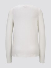 Strickpullover mit Rundhalsausschnitt - Frauen - Whisper White Strickpullover mit Rundhalsausschnitt - Frauen - Whisper White - 8 - TOM TAILOR