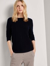 Strickpullover mit Rundhalsausschnitt - Frauen - Night Sky Blue Strickpullover mit Rundhalsausschnitt - Frauen - Night Sky Blue - 5 - TOM TAILOR