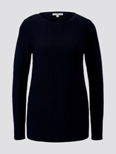 Strickpullover mit Rundhalsausschnitt - Frauen - Night Sky Blue Strickpullover mit Rundhalsausschnitt - Frauen - Night Sky Blue - 7 - TOM TAILOR