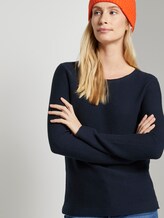 schlichtes Sweatshirt - Frauen - Sky Captain Blue schlichtes Sweatshirt - Frauen - Sky Captain Blue - 5 - TOM TAILOR