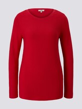 Strickpullover mit Rundhalsausschnitt - Frauen - Strong Red Strickpullover mit Rundhalsausschnitt - Frauen - Strong Red - 7 - TOM TAILOR