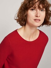 Strickpullover mit Rundhalsausschnitt - Frauen - Strong Red Strickpullover mit Rundhalsausschnitt - Frauen - Strong Red - 9 - TOM TAILOR