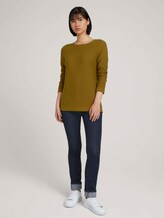 Strickpullover mit Rundhalsausschnitt - Frauen - khaki olive Strickpullover mit Rundhalsausschnitt - Frauen - khaki olive - 3 - TOM TAILOR