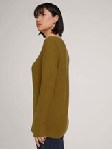 Strickpullover mit Rundhalsausschnitt - Frauen - khaki olive Strickpullover mit Rundhalsausschnitt - Frauen - khaki olive - 5 - TOM TAILOR