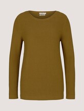 Strickpullover mit Rundhalsausschnitt - Frauen - khaki olive Strickpullover mit Rundhalsausschnitt - Frauen - khaki olive - 7 - TOM TAILOR