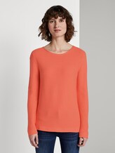 schlichtes Sweatshirt - Frauen - Fusion Coral schlichtes Sweatshirt - Frauen - Fusion Coral - 1 - TOM TAILOR