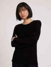 Strickpullover mit Rundhalsausschnitt - Frauen - deep black Strickpullover mit Rundhalsausschnitt - Frauen - deep black - 1 - TOM TAILOR