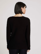 Strickpullover mit Rundhalsausschnitt - Frauen - deep black Strickpullover mit Rundhalsausschnitt - Frauen - deep black - 2 - TOM TAILOR