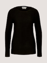 Strickpullover mit Rundhalsausschnitt - Frauen - deep black Strickpullover mit Rundhalsausschnitt - Frauen - deep black - 7 - TOM TAILOR