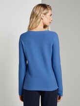 schlichtes Sweatshirt - Frauen - sea blue schlichtes Sweatshirt - Frauen - sea blue - 2 - TOM TAILOR