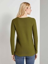 Strickpullover mit Rundhalsausschnitt - Frauen - wood green Strickpullover mit Rundhalsausschnitt - Frauen - wood green - 2 - TOM TAILOR