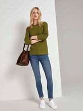 Strickpullover mit Rundhalsausschnitt - Frauen - wood green Strickpullover mit Rundhalsausschnitt - Frauen - wood green - 3 - TOM TAILOR