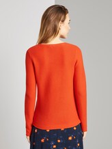 Strickpullover mit Rundhalsausschnitt - Frauen - knockout orange Strickpullover mit Rundhalsausschnitt - Frauen - knockout orange - 2 - TOM TAILOR