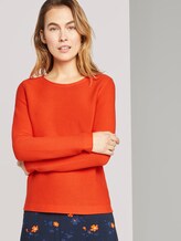Strickpullover mit Rundhalsausschnitt - Frauen - knockout orange Strickpullover mit Rundhalsausschnitt - Frauen - knockout orange - 5 - TOM TAILOR