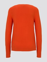 Strickpullover mit Rundhalsausschnitt - Frauen - knockout orange Strickpullover mit Rundhalsausschnitt - Frauen - knockout orange - 8 - TOM TAILOR