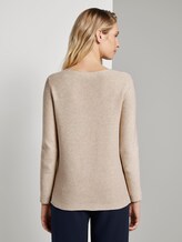 schlichtes Sweatshirt - Frauen - desert sand melange schlichtes Sweatshirt - Frauen - desert sand melange - 2 - TOM TAILOR
