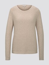 schlichtes Sweatshirt - Frauen - desert sand melange schlichtes Sweatshirt - Frauen - desert sand melange - 7 - TOM TAILOR
