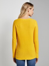 Strickpullover mit Rundhalsausschnitt - Frauen - jasmine yellow Strickpullover mit Rundhalsausschnitt - Frauen - jasmine yellow - 2 - TOM TAILOR