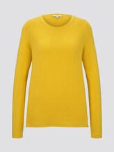 Strickpullover mit Rundhalsausschnitt - Frauen - jasmine yellow Strickpullover mit Rundhalsausschnitt - Frauen - jasmine yellow - 7 - TOM TAILOR