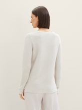 Strickpullover mit Bio-Baumwolle - Frauen - dusty alabaster melange Strickpullover mit Bio-Baumwolle - Frauen - dusty alabaster melange - 2 - TOM TAILOR