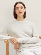 Strickpullover mit Bio-Baumwolle - Frauen - dusty alabaster melange Strickpullover mit Bio-Baumwolle - Frauen - dusty alabaster melange - 5 - TOM TAILOR
