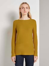 Strickpullover mit Rundhalsausschnitt - Frauen - california sand yellow Strickpullover mit Rundhalsausschnitt - Frauen - california sand yellow - 1 - TOM TAILOR