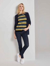 Strickpullover mit Rundhalsausschnitt - Frauen - camel yellow stripes Strickpullover mit Rundhalsausschnitt - Frauen - camel yellow stripes - 3 - TOM TAILOR