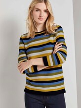 Strickpullover mit Rundhalsausschnitt - Frauen - camel yellow stripes Strickpullover mit Rundhalsausschnitt - Frauen - camel yellow stripes - 5 - TOM TAILOR