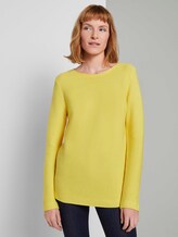 Strickpullover mit Rundhalsausschnitt - Frauen - smooth yellow Strickpullover mit Rundhalsausschnitt - Frauen - smooth yellow - 5 - TOM TAILOR