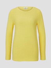 Strickpullover mit Rundhalsausschnitt - Frauen - smooth yellow Strickpullover mit Rundhalsausschnitt - Frauen - smooth yellow - 7 - TOM TAILOR