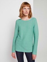Strickpullover mit Rundhalsausschnitt - Frauen - soft leaf green Strickpullover mit Rundhalsausschnitt - Frauen - soft leaf green - 1 - TOM TAILOR