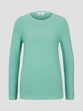 Strickpullover mit Rundhalsausschnitt - Frauen - soft leaf green Strickpullover mit Rundhalsausschnitt - Frauen - soft leaf green - 7 - TOM TAILOR