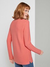 Strickpullover mit Rundhalsausschnitt - Frauen - strong peach tone Strickpullover mit Rundhalsausschnitt - Frauen - strong peach tone - 2 - TOM TAILOR