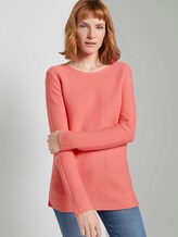 Strickpullover mit Rundhalsausschnitt - Frauen - strong peach tone Strickpullover mit Rundhalsausschnitt - Frauen - strong peach tone - 5 - TOM TAILOR