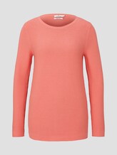 Strickpullover mit Rundhalsausschnitt - Frauen - strong peach tone Strickpullover mit Rundhalsausschnitt - Frauen - strong peach tone - 7 - TOM TAILOR