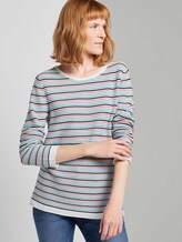 Strickpullover mit Rundhalsausschnitt - Frauen - peach multicolor stripe Strickpullover mit Rundhalsausschnitt - Frauen - peach multicolor stripe - 5 - TOM TAILOR