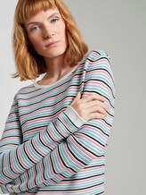 Strickpullover mit Rundhalsausschnitt - Frauen - peach multicolor stripe Strickpullover mit Rundhalsausschnitt - Frauen - peach multicolor stripe - 9 - TOM TAILOR