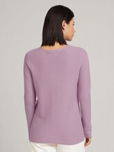 Strickpullover mit Rundhalsausschnitt - Frauen - iris flower Strickpullover mit Rundhalsausschnitt - Frauen - iris flower - 2 - TOM TAILOR