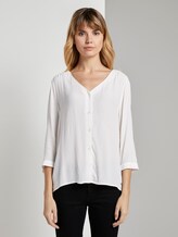 Blusenshirt mit Knopfleiste - Frauen - Off White Blusenshirt mit Knopfleiste - Frauen - Off White - 1 - TOM TAILOR Denim