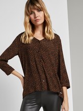 Blusenshirt mit Knopfleiste - Frauen - black leo print Blusenshirt mit Knopfleiste - Frauen - black leo print - 5 - TOM TAILOR Denim