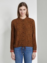 sportliche Bluse mit Leo-Print - Frauen - brown leo print sportliche Bluse mit Leo-Print - Frauen - brown leo print - 1 - TOM TAILOR Denim