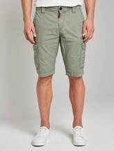 Cargo Bermuda Shorts in gewassen look - Mannen - light summer olive Cargo Bermuda Shorts in gewassen look - Mannen - light summer olive - 1 - TOM TAILOR