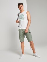 Cargo Bermuda Shorts in gewassen look - Mannen - light summer olive Cargo Bermuda Shorts in gewassen look - Mannen - light summer olive - 3 - TOM TAILOR