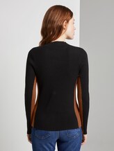 Lange mouwen shirt met geribde structuur - Vrouwen - Deep Black Lange mouwen shirt met geribde structuur - Vrouwen - Deep Black - 2 - TOM TAILOR Denim