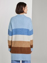 Soft cardigan with stripes - Women - blue brown stripe Soft cardigan with stripes - Women - blue brown stripe - 2 - TOM TAILOR Denim