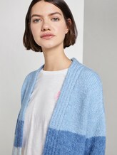 Soft cardigan with stripes - Women - blue brown stripe Soft cardigan with stripes - Women - blue brown stripe - 9 - TOM TAILOR Denim
