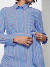 Gestreiftes Hemdkleid mit Gürtel - Frauen - blue white orange stripe Gestreiftes Hemdkleid mit Gürtel - Frauen - blue white orange stripe - 10 - Mine to five