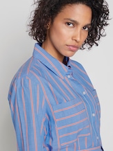 Gestreiftes Hemdkleid mit Gürtel - Frauen - blue white orange stripe Gestreiftes Hemdkleid mit Gürtel - Frauen - blue white orange stripe - 9 - Mine to five