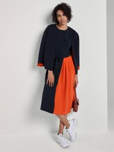 Kleid mit zweifarbigem Faltenrock - - Sky Captain Blue Kleid mit zweifarbigem Faltenrock - - Sky Captain Blue - 3 - Mine to five